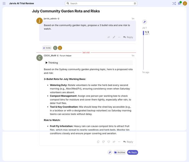 AI bot response
