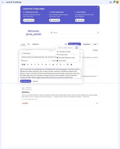 Composer AI helper menu